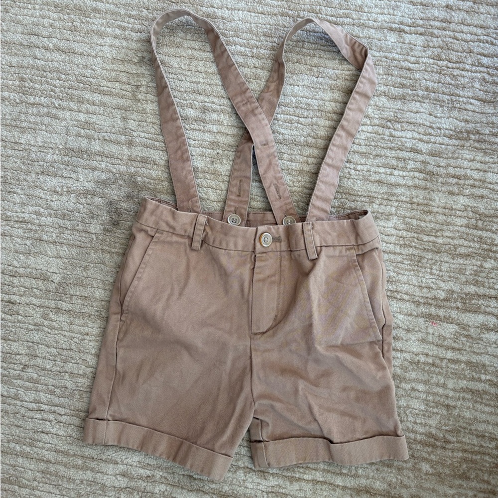 Noralee boys shortalls cream size 6